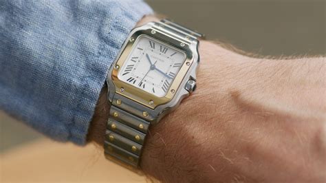cartier santos on wrist